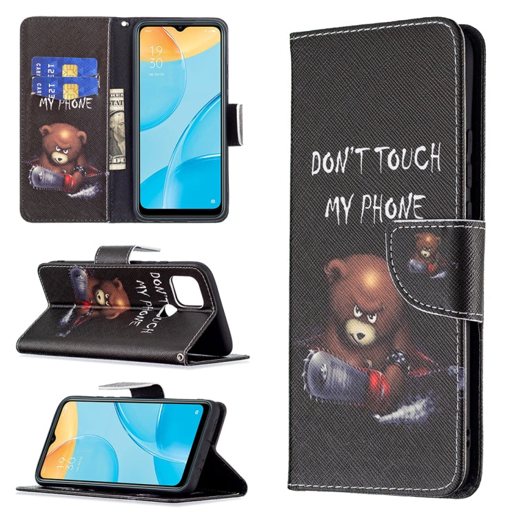 For OPPO A15 Colored Drawing Pattern Horizontal Flip Leather Case with Holder & Card Slots & Wallet