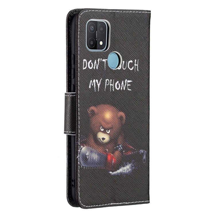 For OPPO A15 Colored Drawing Pattern Horizontal Flip Leather Case with Holder & Card Slots & Wallet