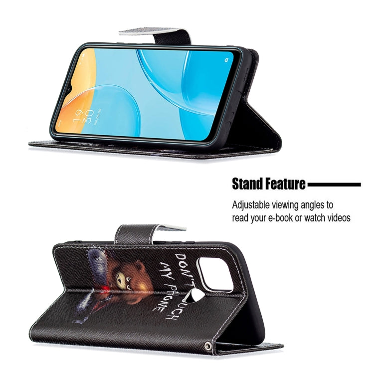 For OPPO A15 Colored Drawing Pattern Horizontal Flip Leather Case with Holder & Card Slots & Wallet