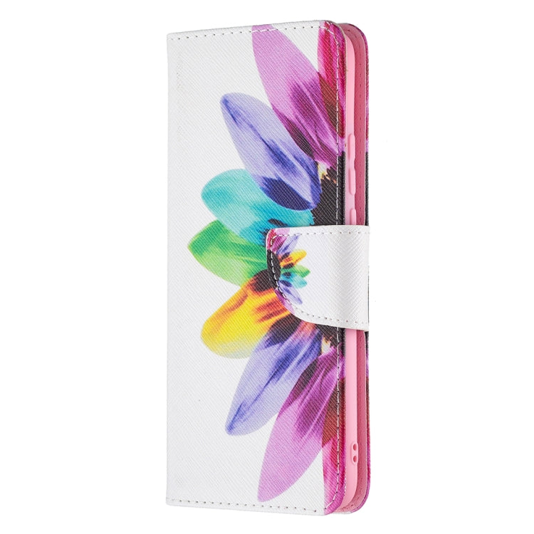 For OPPO A15 Colored Drawing Pattern Horizontal Flip Leather Case with Holder & Card Slots & Wallet