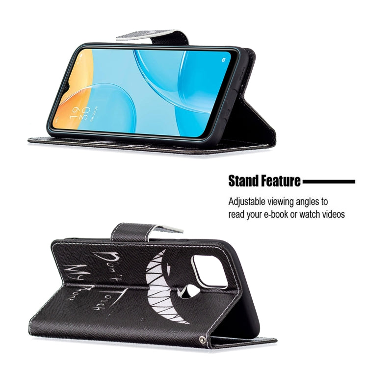 For OPPO A15 Colored Drawing Pattern Horizontal Flip Leather Case with Holder & Card Slots & Wallet