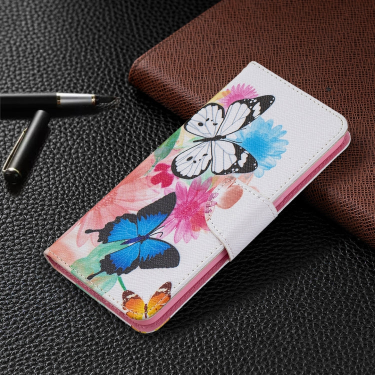 For OPPO A7 Colored Drawing Pattern Horizontal Flip Leather Case with Holder & Card Slots & Wallet