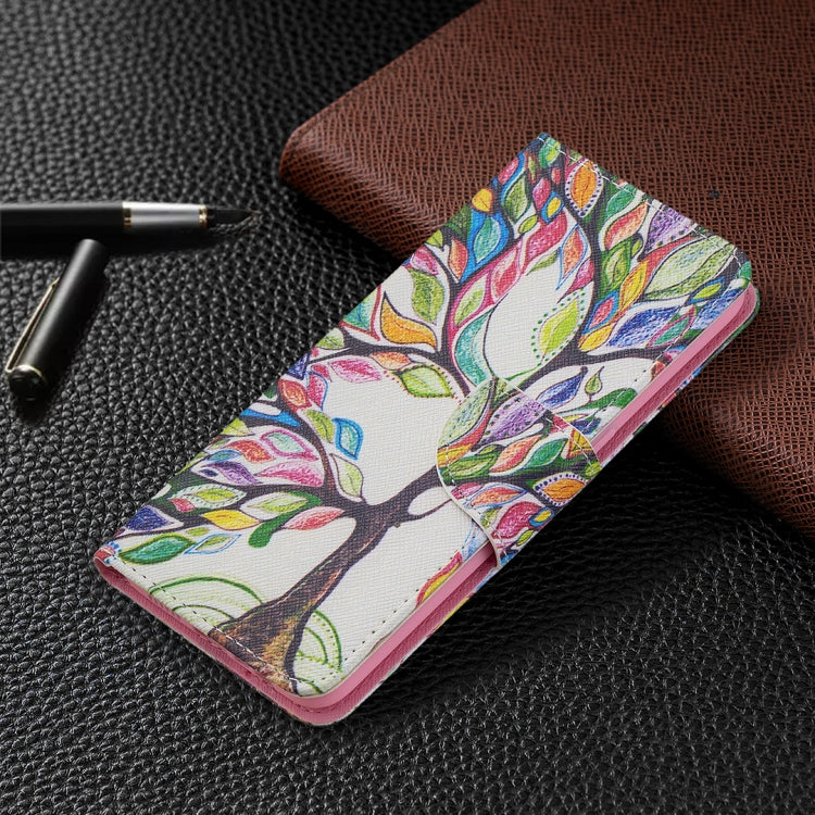 For OPPO A7 Colored Drawing Pattern Horizontal Flip Leather Case with Holder & Card Slots & Wallet