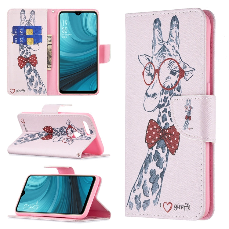 For OPPO A7 Colored Drawing Pattern Horizontal Flip Leather Case with Holder & Card Slots & Wallet