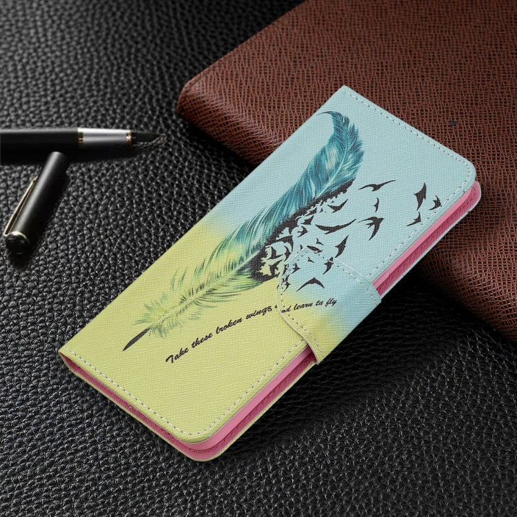 For OPPO A7 Colored Drawing Pattern Horizontal Flip Leather Case with Holder & Card Slots & Wallet