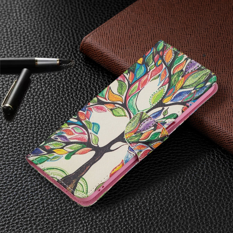 For OPPO A54 4G / A55 5G Colored Drawing Pattern Horizontal Flip Leather Case with Holder & Card Slots & Wallet