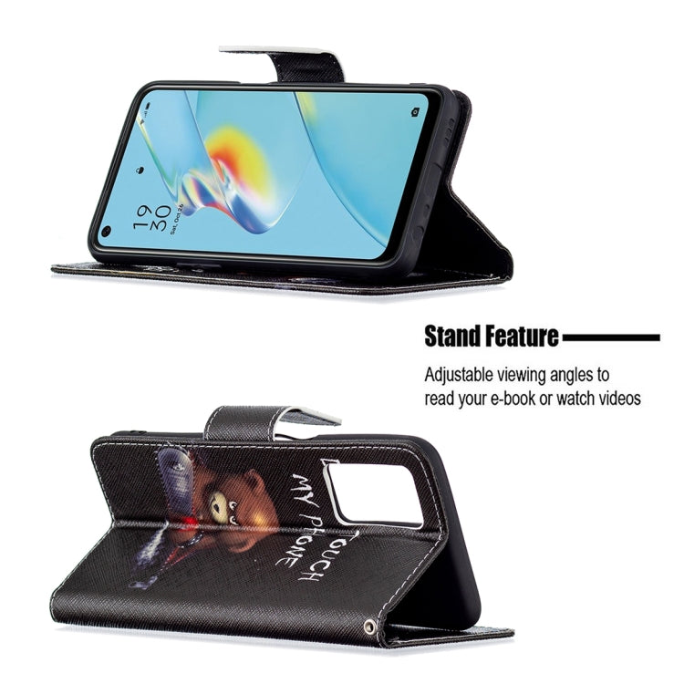 For OPPO A54 4G / A55 5G Colored Drawing Pattern Horizontal Flip Leather Case with Holder & Card Slots & Wallet