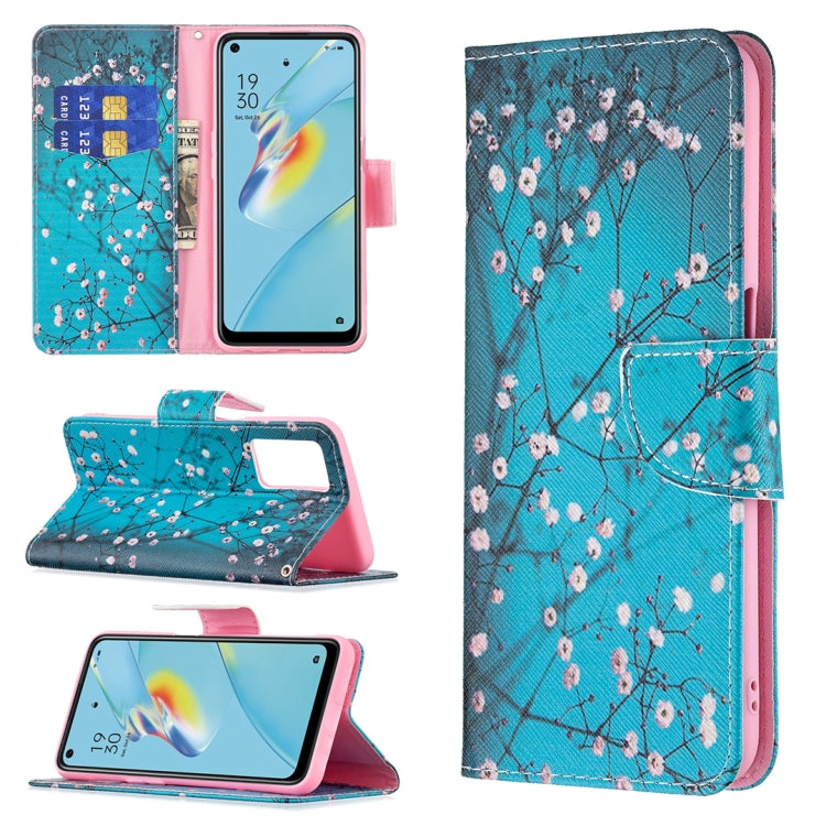 For OPPO A54 4G / A55 5G Colored Drawing Pattern Horizontal Flip Leather Case with Holder & Card Slots & Wallet
