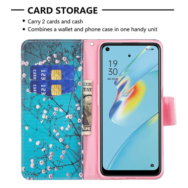 For OPPO A54 4G / A55 5G Colored Drawing Pattern Horizontal Flip Leather Case with Holder & Card Slots & Wallet
