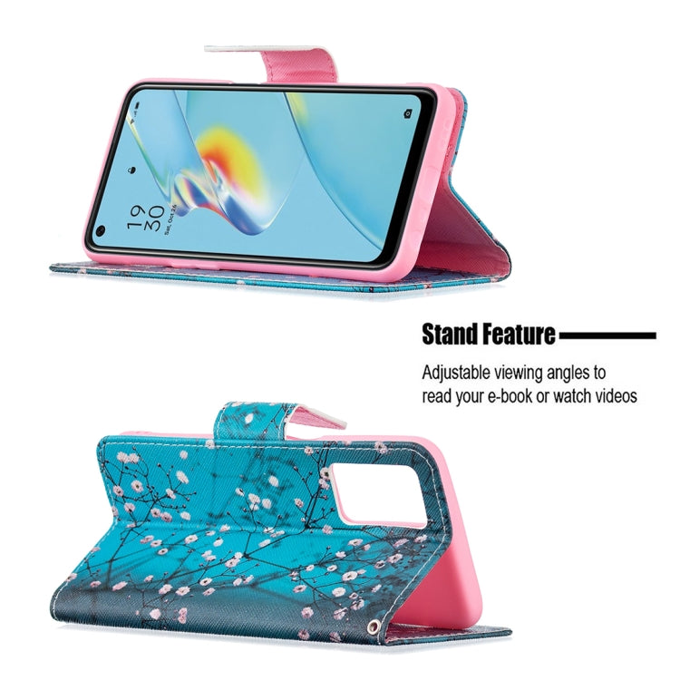 For OPPO A54 4G / A55 5G Colored Drawing Pattern Horizontal Flip Leather Case with Holder & Card Slots & Wallet