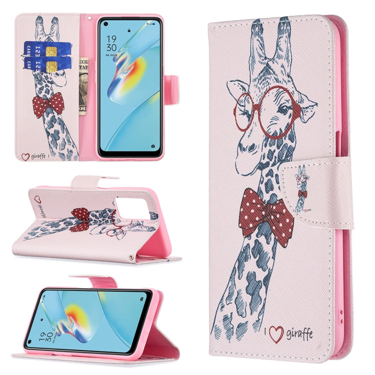 For OPPO A54 4G / A55 5G Colored Drawing Pattern Horizontal Flip Leather Case with Holder & Card Slots & Wallet