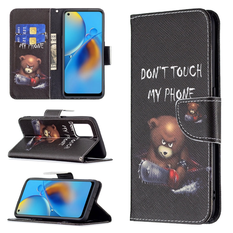 For OPPO A74 4G / F19 4G Colored Drawing Pattern Horizontal Flip Leather Case with Holder & Card Slots & Wallet
