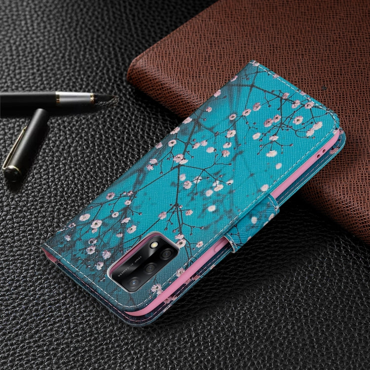 For OPPO A74 4G / F19 4G Colored Drawing Pattern Horizontal Flip Leather Case with Holder & Card Slots & Wallet