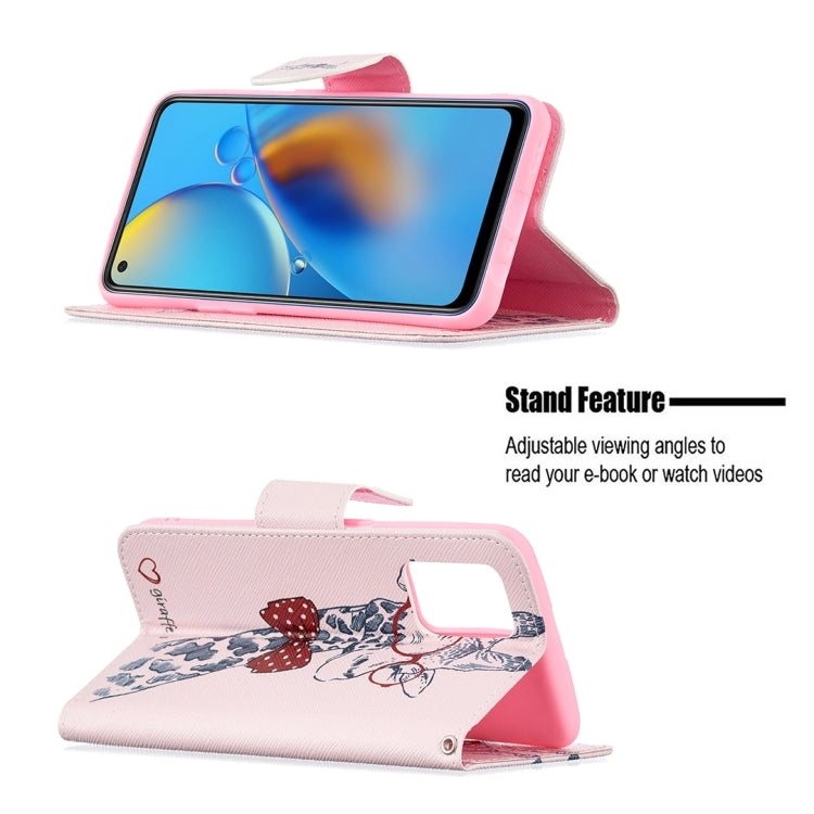For OPPO A74 4G / F19 4G Colored Drawing Pattern Horizontal Flip Leather Case with Holder & Card Slots & Wallet