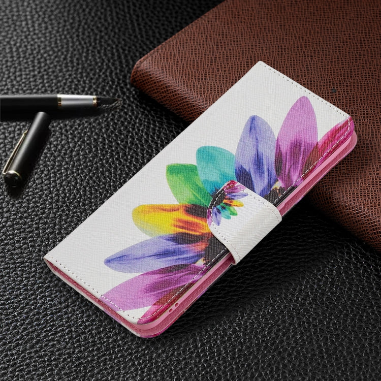 For OPPO A74 4G / F19 4G Colored Drawing Pattern Horizontal Flip Leather Case with Holder & Card Slots & Wallet