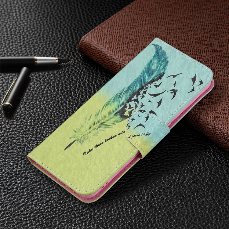 For OPPO A74 4G / F19 4G Colored Drawing Pattern Horizontal Flip Leather Case with Holder & Card Slots & Wallet