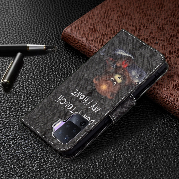 For OPPO A94 4G / Reno5 F / F19 Pro Colored Drawing Pattern Horizontal Flip Leather Case with Holder & Card Slots & Wallet