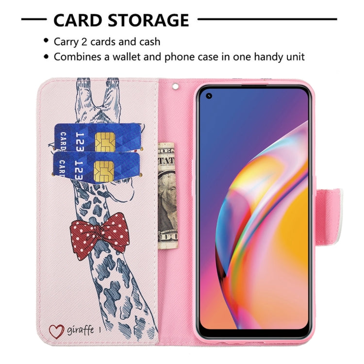 For OPPO A94 4G / Reno5 F / F19 Pro Colored Drawing Pattern Horizontal Flip Leather Case with Holder & Card Slots & Wallet