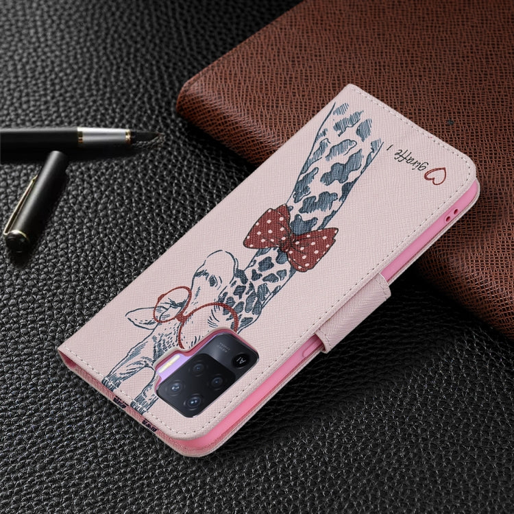 For OPPO A94 4G / Reno5 F / F19 Pro Colored Drawing Pattern Horizontal Flip Leather Case with Holder & Card Slots & Wallet