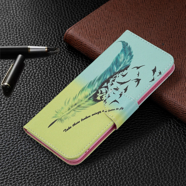 For OPPO A94 4G / Reno5 F / F19 Pro Colored Drawing Pattern Horizontal Flip Leather Case with Holder & Card Slots & Wallet