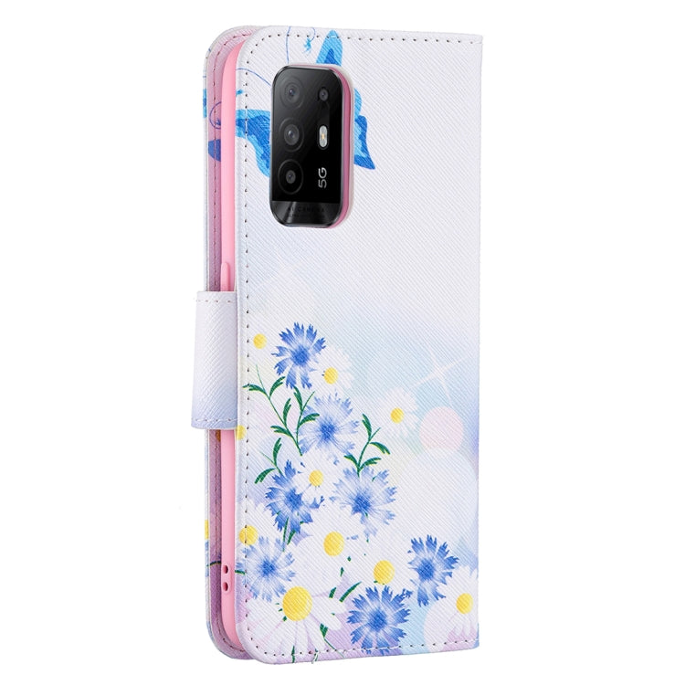 For OPPO A94 5G / Reno5 Z 5G / F19 Pro+ Colored Drawing Pattern Horizontal Flip Leather Case with Holder & Card Slots & Wallet