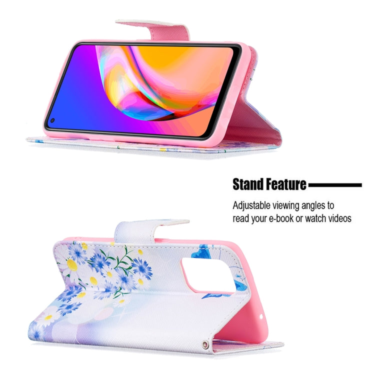 For OPPO A94 5G / Reno5 Z 5G / F19 Pro+ Colored Drawing Pattern Horizontal Flip Leather Case with Holder & Card Slots & Wallet