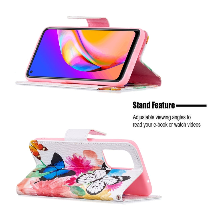For OPPO A94 5G / Reno5 Z 5G / F19 Pro+ Colored Drawing Pattern Horizontal Flip Leather Case with Holder & Card Slots & Wallet