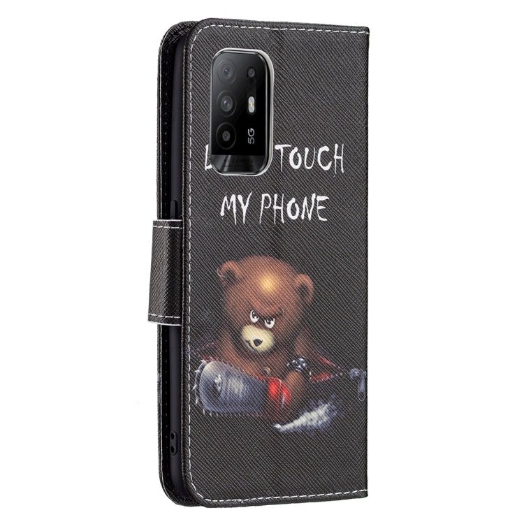 For OPPO A94 5G / Reno5 Z 5G / F19 Pro+ Colored Drawing Pattern Horizontal Flip Leather Case with Holder & Card Slots & Wallet