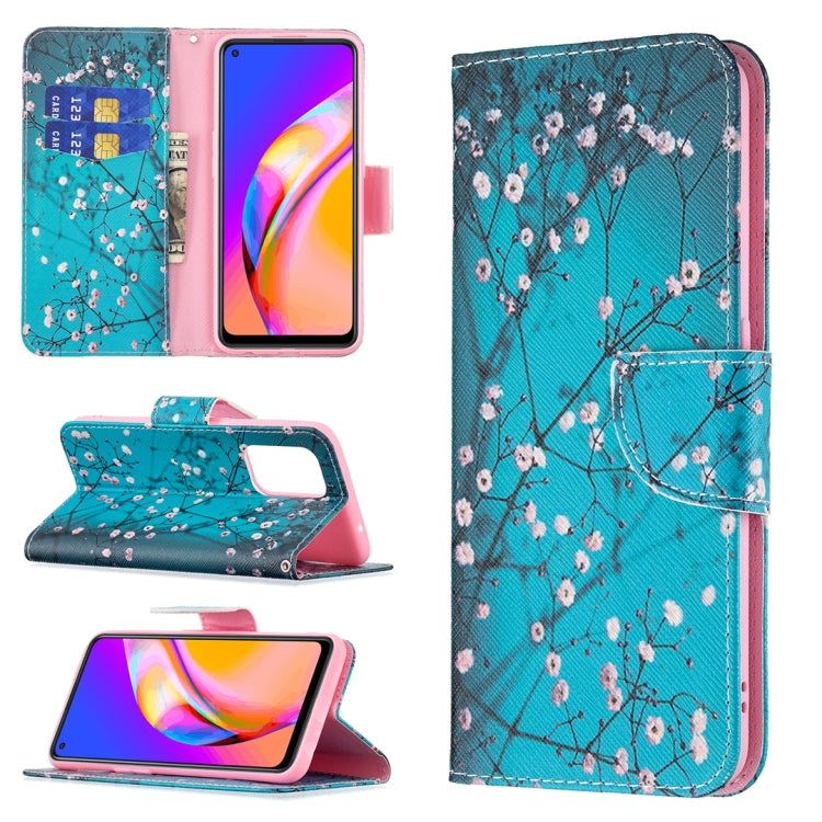 For OPPO A94 5G / Reno5 Z 5G / F19 Pro+ Colored Drawing Pattern Horizontal Flip Leather Case with Holder & Card Slots & Wallet