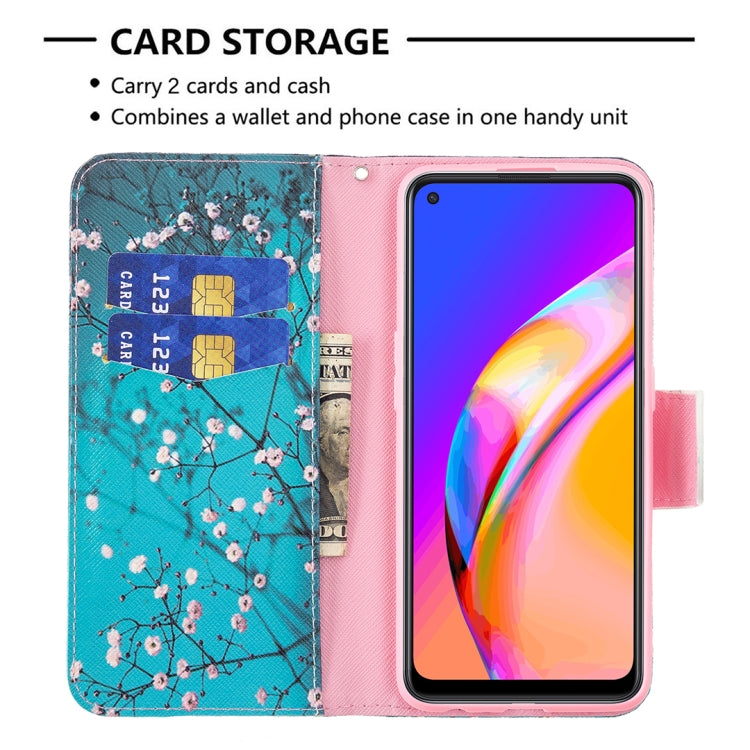 For OPPO A94 5G / Reno5 Z 5G / F19 Pro+ Colored Drawing Pattern Horizontal Flip Leather Case with Holder & Card Slots & Wallet