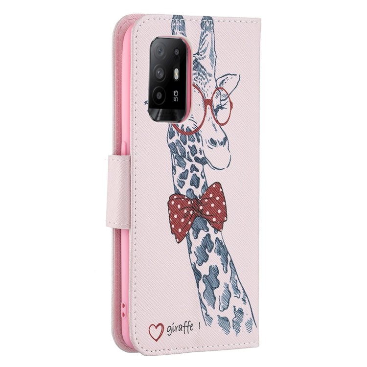 For OPPO A94 5G / Reno5 Z 5G / F19 Pro+ Colored Drawing Pattern Horizontal Flip Leather Case with Holder & Card Slots & Wallet