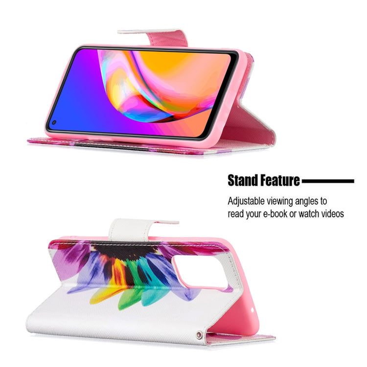 For OPPO A94 5G / Reno5 Z 5G / F19 Pro+ Colored Drawing Pattern Horizontal Flip Leather Case with Holder & Card Slots & Wallet