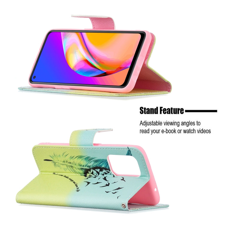For OPPO A94 5G / Reno5 Z 5G / F19 Pro+ Colored Drawing Pattern Horizontal Flip Leather Case with Holder & Card Slots & Wallet