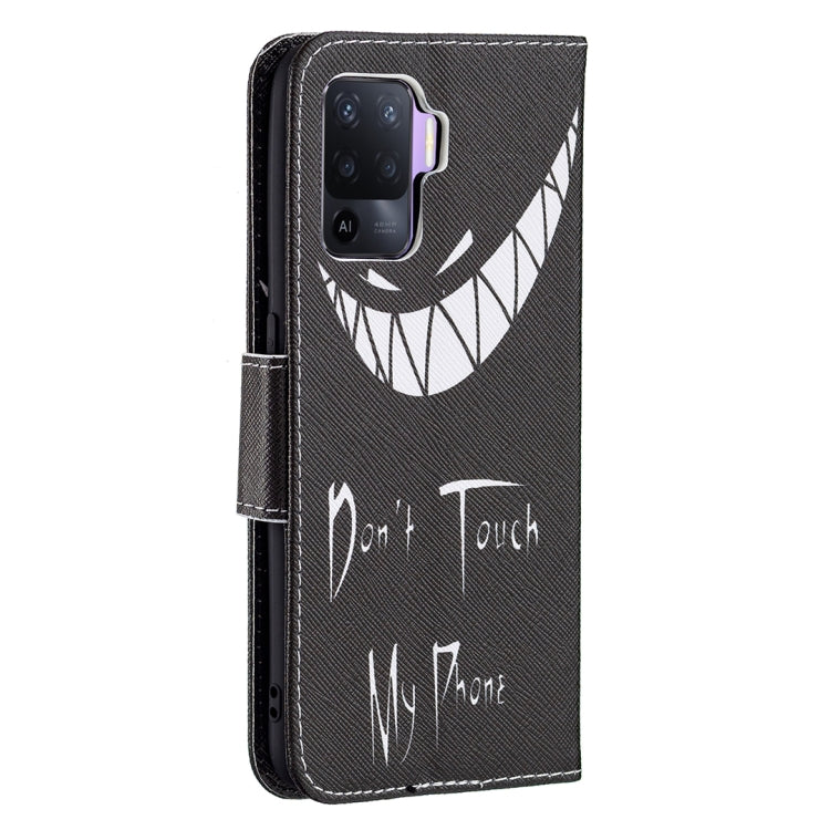 For OPPO A94 5G / Reno5 Z 5G / F19 Pro+ Colored Drawing Pattern Horizontal Flip Leather Case with Holder & Card Slots & Wallet