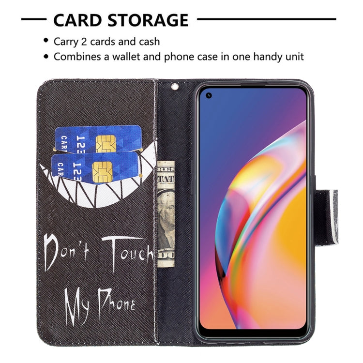 For OPPO A94 5G / Reno5 Z 5G / F19 Pro+ Colored Drawing Pattern Horizontal Flip Leather Case with Holder & Card Slots & Wallet