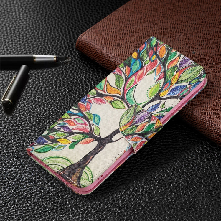 For OPPO Reno6 Colored Drawing Pattern Horizontal Flip Leather Case with Holder & Card Slots & Wallet
