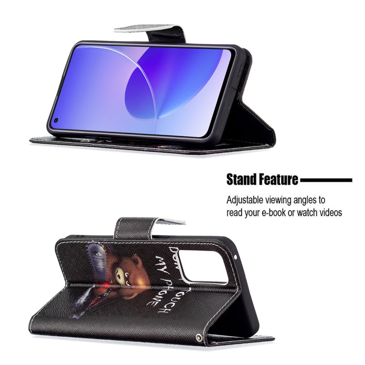 For OPPO Reno6 Colored Drawing Pattern Horizontal Flip Leather Case with Holder & Card Slots & Wallet