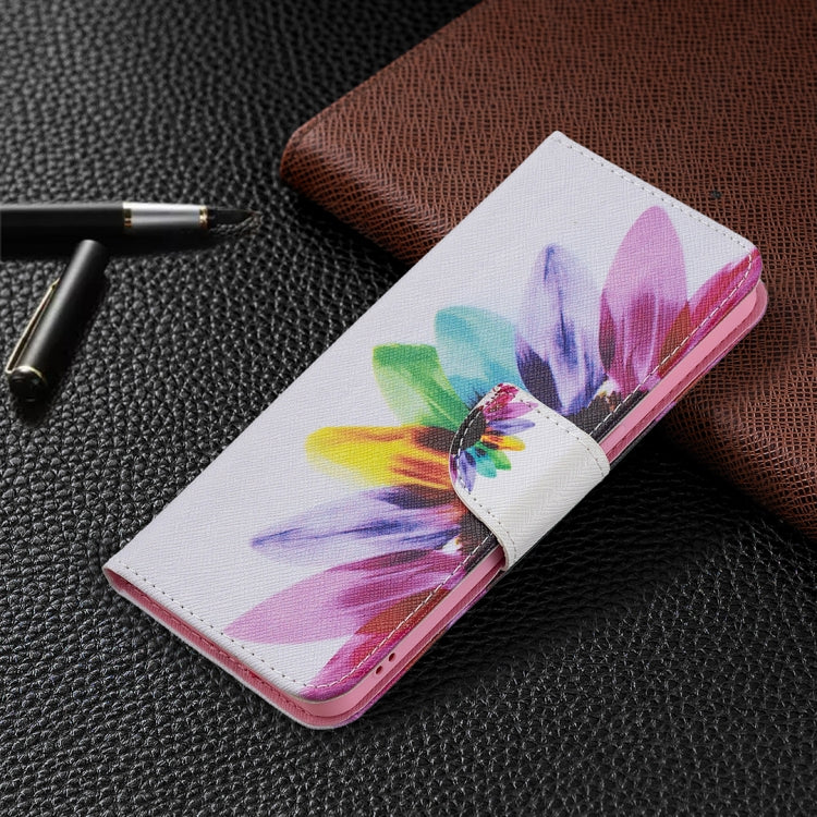 For OPPO Reno6 Colored Drawing Pattern Horizontal Flip Leather Case with Holder & Card Slots & Wallet