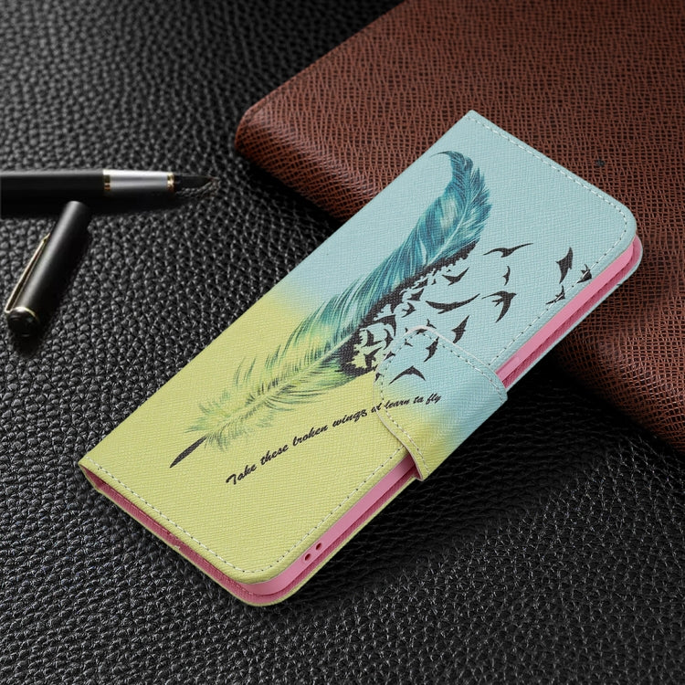 For OPPO Reno6 Colored Drawing Pattern Horizontal Flip Leather Case with Holder & Card Slots & Wallet