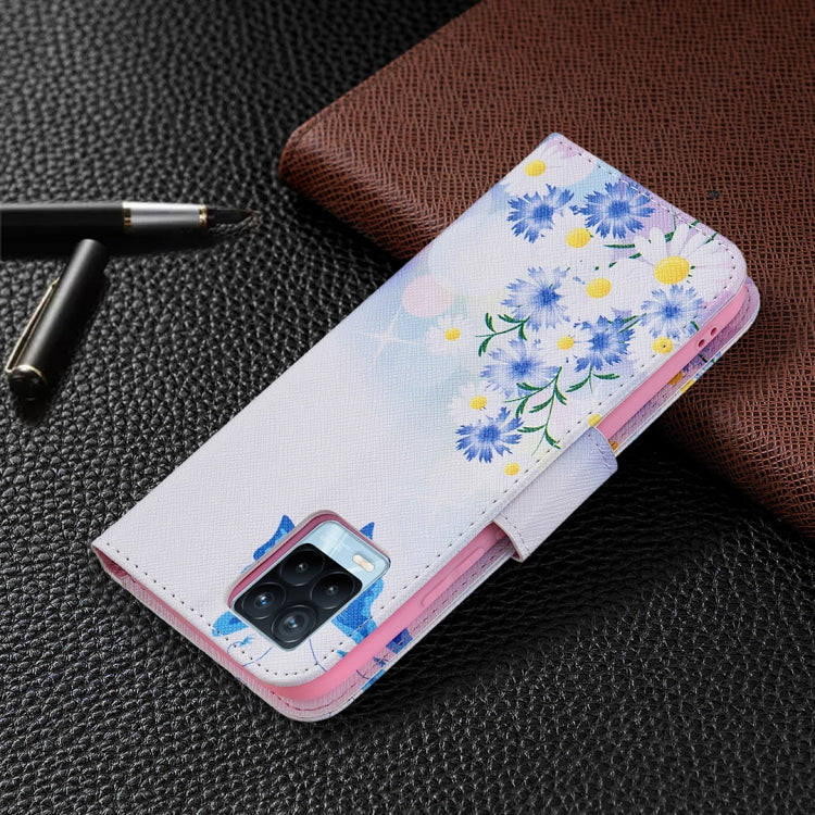 For OPPO Realme 8 / Realme 8 Pro Colored Drawing Pattern Horizontal Flip Leather Case with Holder & Card Slots & Wallet