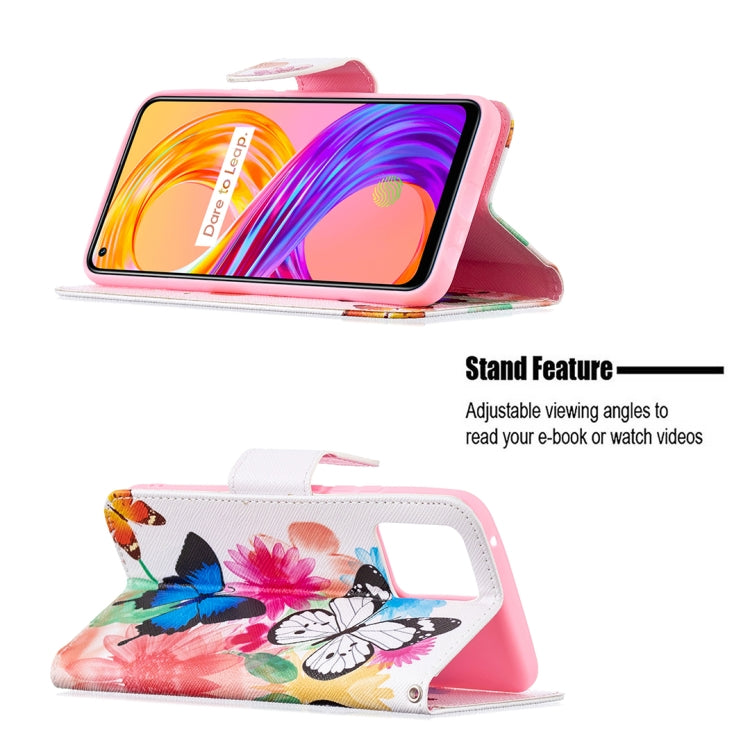 For OPPO Realme 8 / Realme 8 Pro Colored Drawing Pattern Horizontal Flip Leather Case with Holder & Card Slots & Wallet