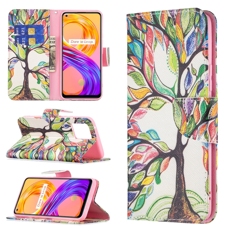 For OPPO Realme 8 / Realme 8 Pro Colored Drawing Pattern Horizontal Flip Leather Case with Holder & Card Slots & Wallet
