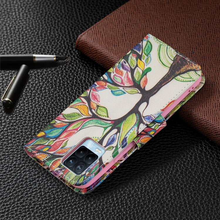 For OPPO Realme 8 / Realme 8 Pro Colored Drawing Pattern Horizontal Flip Leather Case with Holder & Card Slots & Wallet
