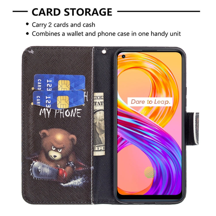 For OPPO Realme 8 / Realme 8 Pro Colored Drawing Pattern Horizontal Flip Leather Case with Holder & Card Slots & Wallet