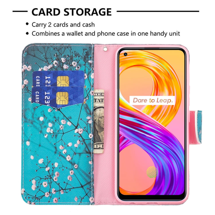 For OPPO Realme 8 / Realme 8 Pro Colored Drawing Pattern Horizontal Flip Leather Case with Holder & Card Slots & Wallet