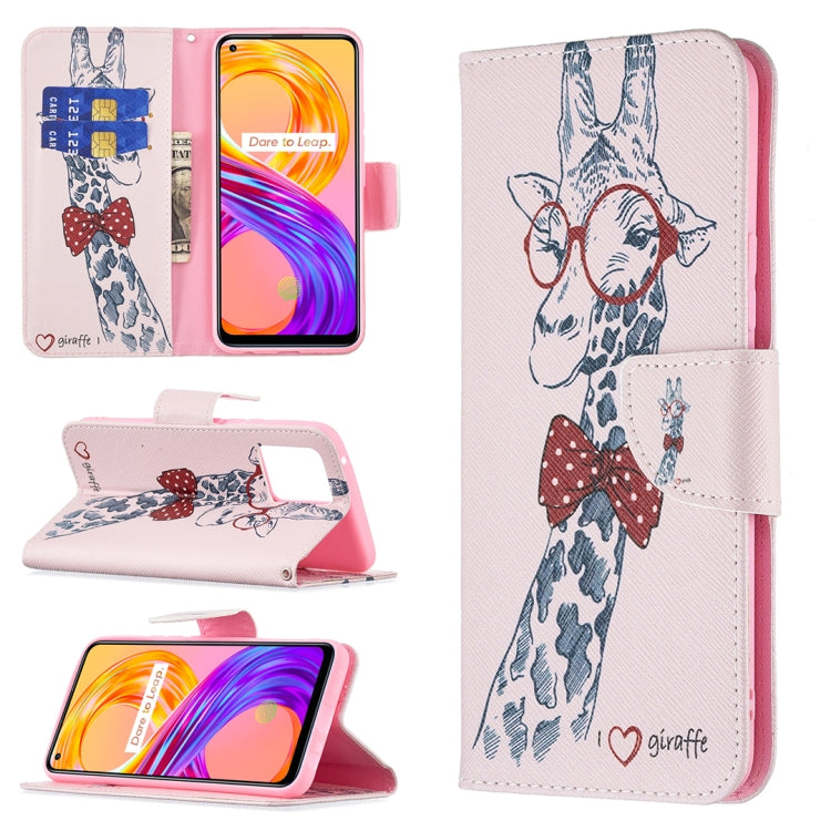 For OPPO Realme 8 / Realme 8 Pro Colored Drawing Pattern Horizontal Flip Leather Case with Holder & Card Slots & Wallet