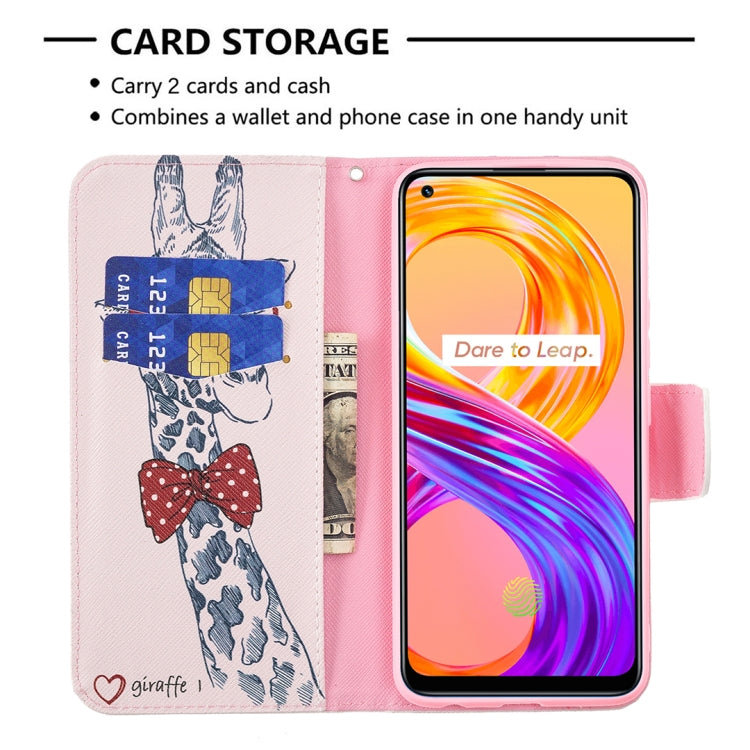 For OPPO Realme 8 / Realme 8 Pro Colored Drawing Pattern Horizontal Flip Leather Case with Holder & Card Slots & Wallet