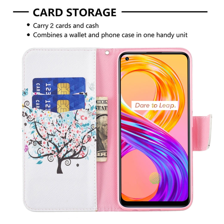 For OPPO Realme 8 / Realme 8 Pro Colored Drawing Pattern Horizontal Flip Leather Case with Holder & Card Slots & Wallet