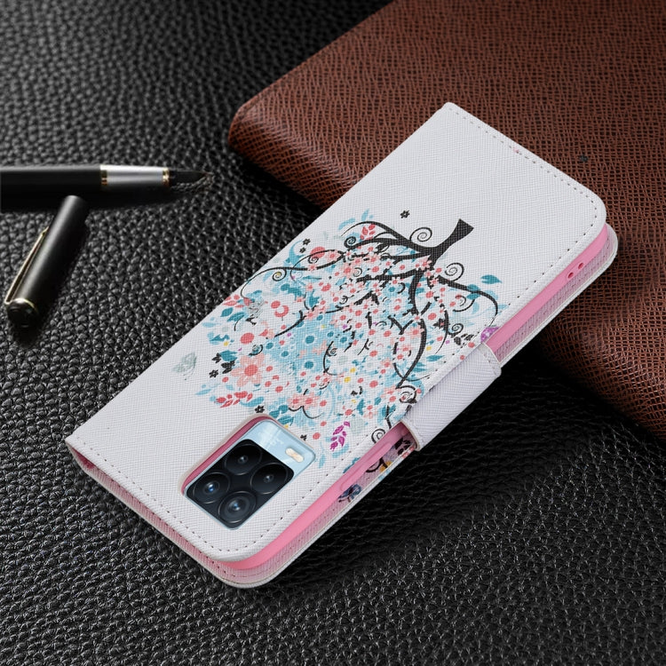 For OPPO Realme 8 / Realme 8 Pro Colored Drawing Pattern Horizontal Flip Leather Case with Holder & Card Slots & Wallet