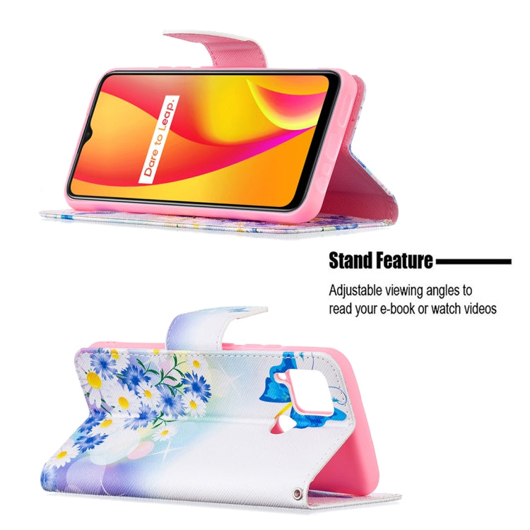 For OPPO Realme C15 / C12 / C25 Colored Drawing Pattern Horizontal Flip Leather Case with Holder & Card Slots & Wallet